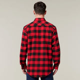 Check Flannel Cotton Work Shirt - Red