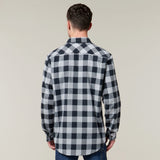 Check Flannel Cotton Work Shirt - Smoke