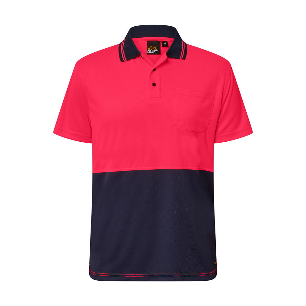 Pink hi clearance vis polo