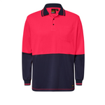 Hi-Vis Unisex Long Sleeve Polo - Pink