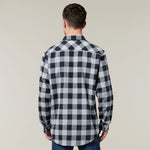 Check Flannel Cotton Work Shirt - Smoke